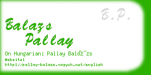 balazs pallay business card